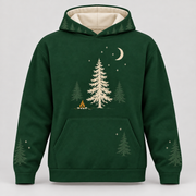 Forest Moon camping hoodie front all-over-print mockup
