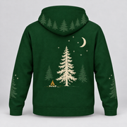 Forest Moon camping hoodie and zip hoodie shared back mockup