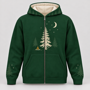 Forest Moon camping zip hoodie front all-over-print mockup