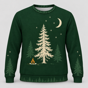 Forest Moon camping sweater front all-over-print mockup