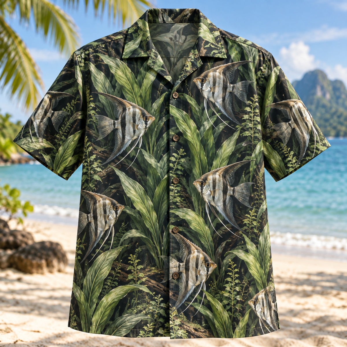 Angelfish Amazon Freshwater Aquarium Hawaiian Shirt