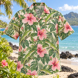 Anole Hibiscus Reptile Hawaiian Shirt