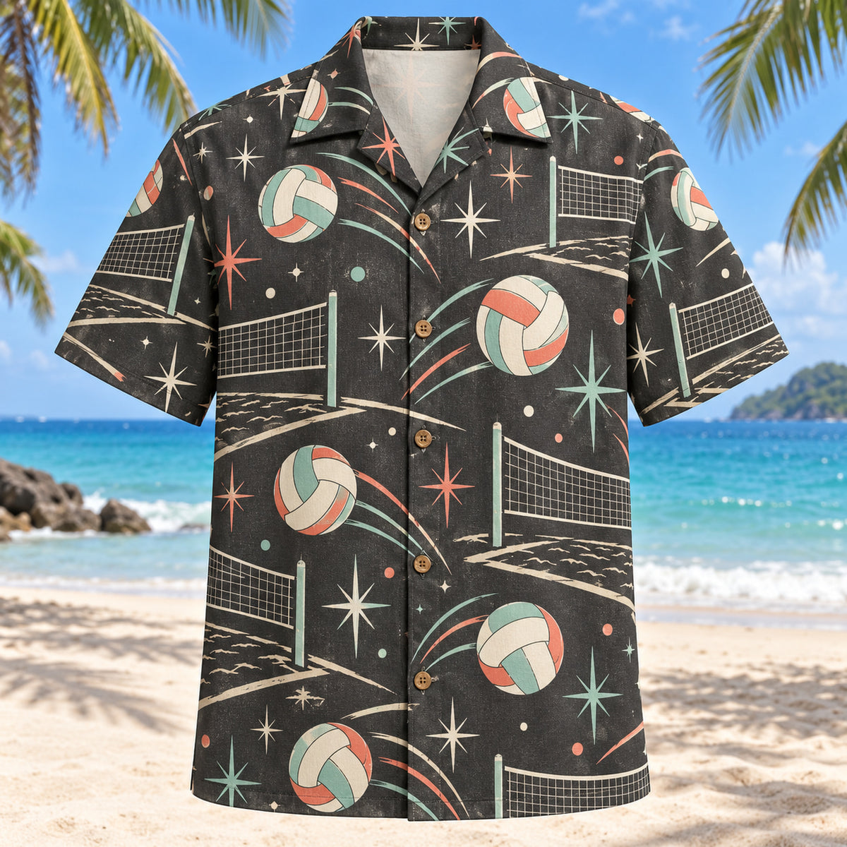 Atomic Motion Beach Volleyball Hawaiian Shirt