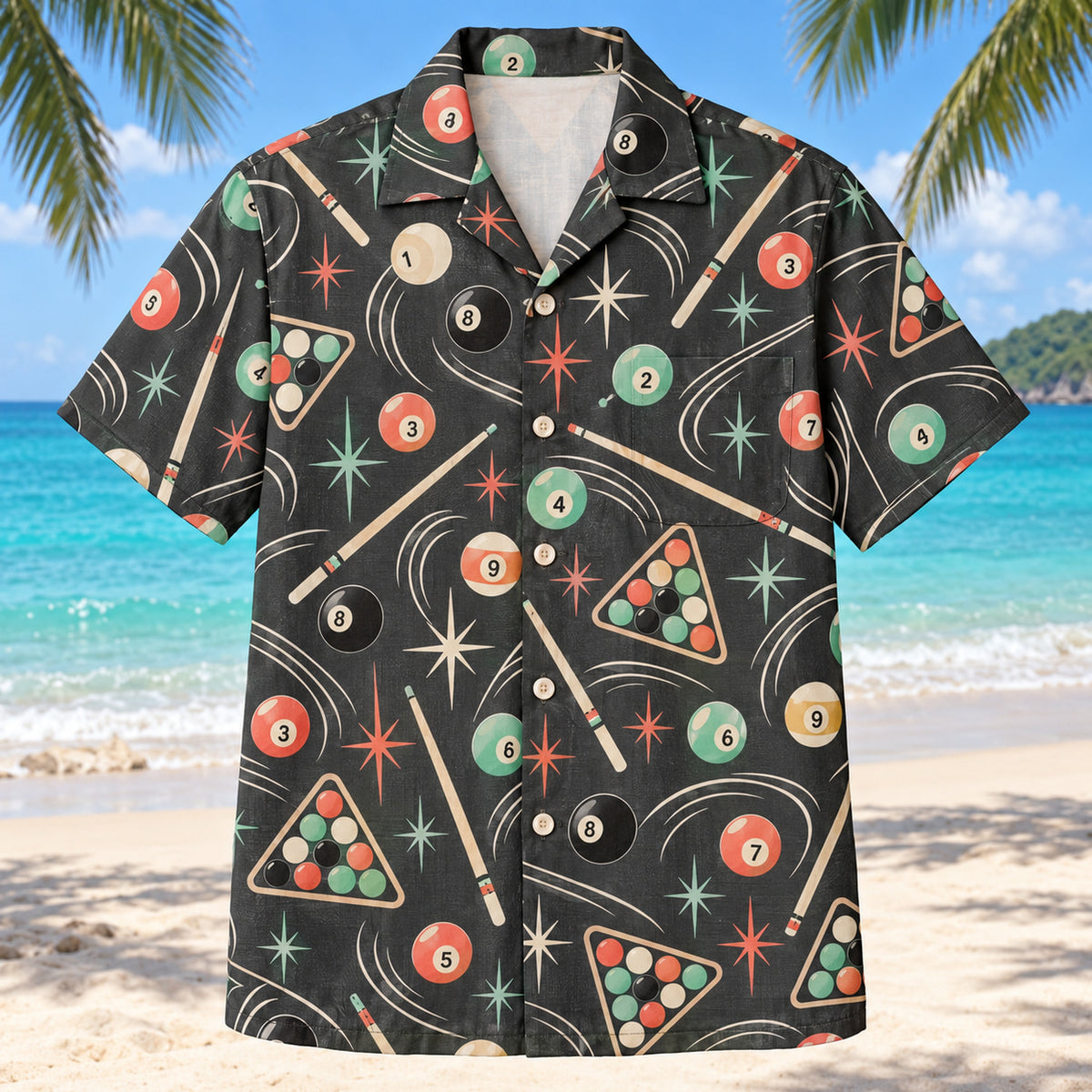 Atomic Motion Billiards Hawaiian Shirt