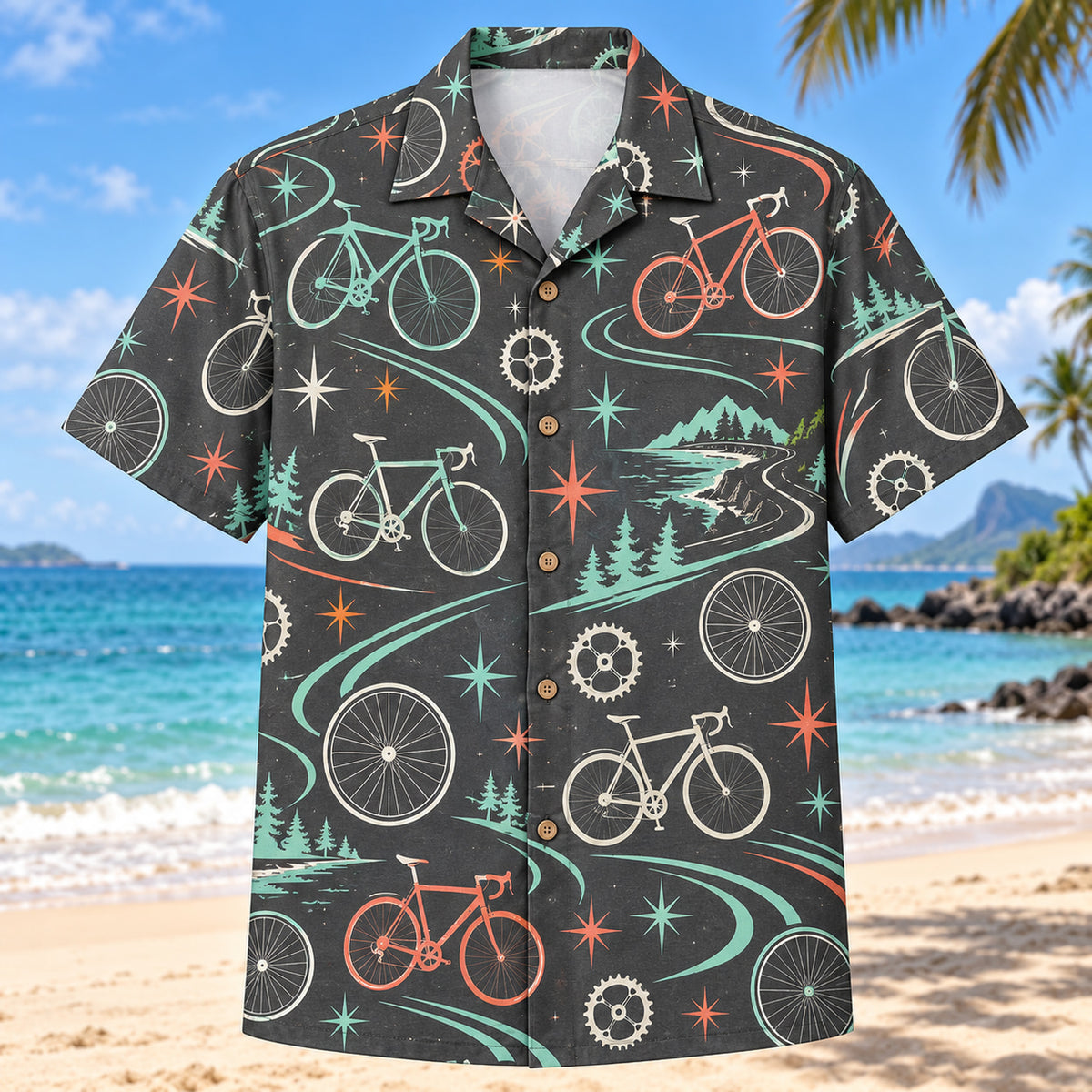 Atomic Motion Cycling Hawaiian Shirt