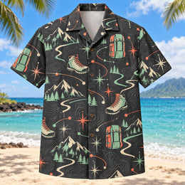 Atomic Motion Hiking and Backpacking Hawaiian Shirt