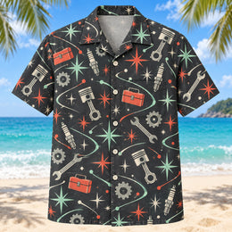 Atomic Motion Mechanic Hawaiian Shirt