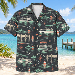 Atomic Motion Pontoon Boating Hawaiian Shirt