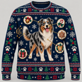 Australian Shepherd Christmas Ugly Sweater – Festive Anatomy