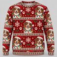 Australian Shepherd Christmas Ugly Sweater – Santa Lights