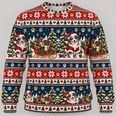 Australian Shepherd Christmas Ugly Sweater – Santa Sleigh