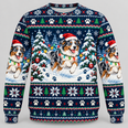 Australian Shepherd Christmas Ugly Sweater – Snow Run