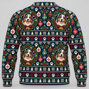 Australian Shepherd Christmas Ugly Sweater holiday wreath back