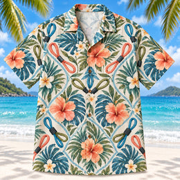 Band Botanical Sunset Physical Therapist Hawaiian Shirt
