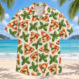 Basil Check Home Pizza Making Hawaiian Shirt