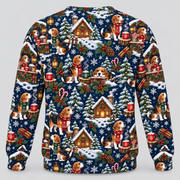 Beagle Cocoa Cabin all-over print Ugly Sweater back view