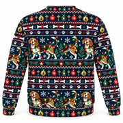 Beagle Holiday Light Mischief all-over print Ugly Sweater back view