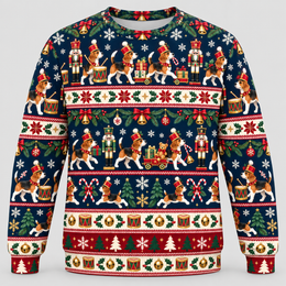 Beagle Christmas Ugly Sweater – Nutcracker Parade