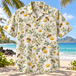 Bee Chamomile Beekeeper Hawaiian Shirt