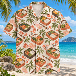 Bento Botanical Japanese Food Hawaiian Shirt