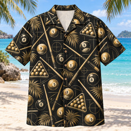 Black Gold Billiards Hawaiian Shirt