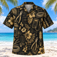 Black Gold Electrician Hawaiian Shirt