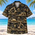 Black Gold Heavy Equipment Operator Hawaiian Shirt