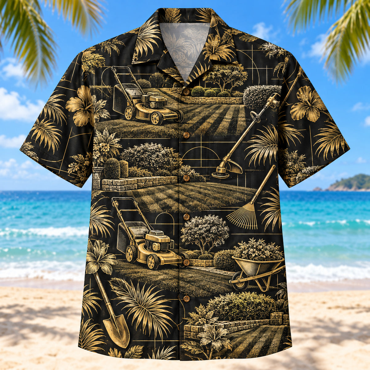 Black Gold Landscaper Hawaiian Shirt