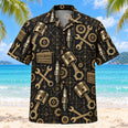 Black Gold Mechanic Hawaiian Shirt