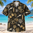 Black Gold Scuba Diving Hawaiian Shirt