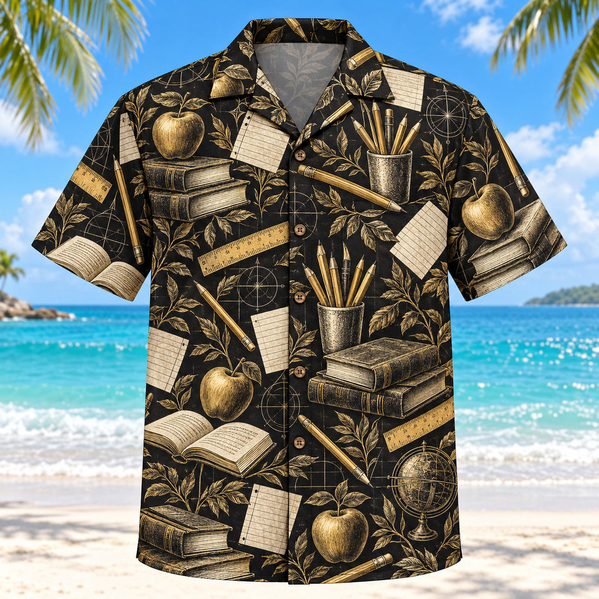 Black Gold Teacher Hawaiian Shirt