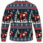 Black Labrador Christmas Mailbox Ugly Sweater back
