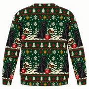 Black Labrador Cocoa Cabin Ugly Sweater back