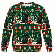 Black Labrador Cocoa Cabin Ugly Sweater front