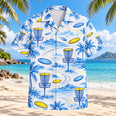 Blue Sketch Disc Golf Hawaiian Shirt