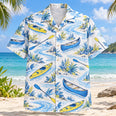 Blue Sketch Kayak and Canoe Hawaiian Shirt