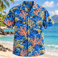 Blue Tang Coral Reef Aquarium Hawaiian Shirt
