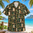 Bookcase Botanical Book Lover Hawaiian Shirt