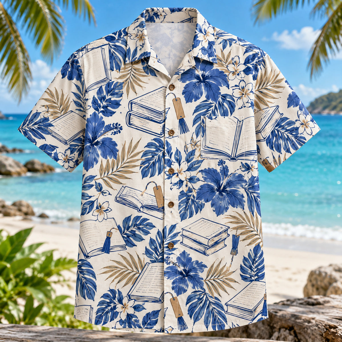 Bookish Blueprint Book Lover Hawaiian Shirt