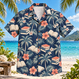 Books Palm Book Lover Hawaiian Shirt