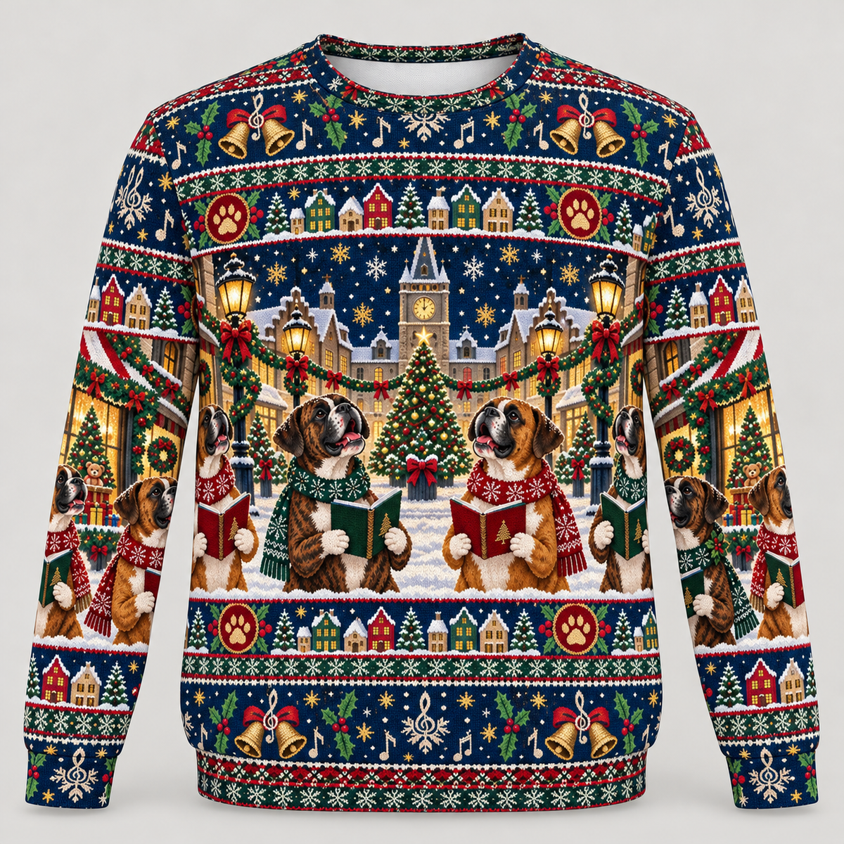 Boxer Christmas Ugly Sweater – Caroling Town Square