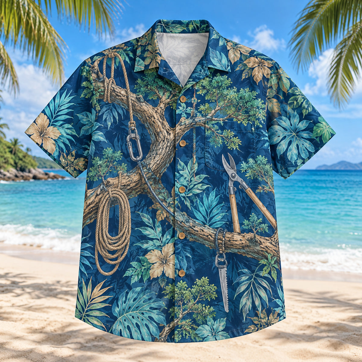 Branch Pattern Arborist Hawaiian Shirt