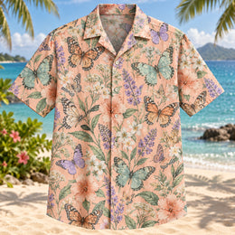 Butterfly Meadow Butterfly and Moth Hawaiian Shirt