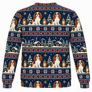 Cavalier Christmas Lanterns Ugly Sweater back