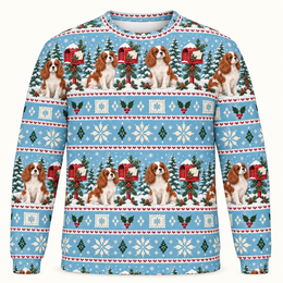 Cavalier King Charles Spaniel Christmas Mail All Over Print Ugly Sweater