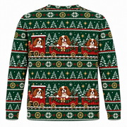 Cavalier Christmas Train Ugly Sweater back