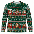 Cavalier King Charles Spaniel Christmas Train All Over Print Ugly Sweater