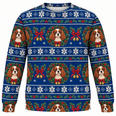 Cavalier King Charles Spaniel Christmas Wreaths All Over Print Ugly Sweater