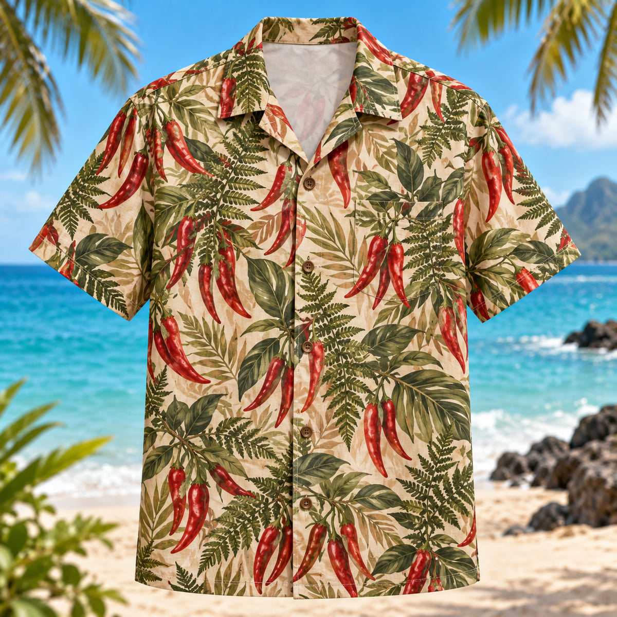 Cayenne Fern Chili Pepper Hawaiian Shirt