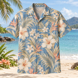 Champagne Garden Beach Wedding Hawaiian Shirt